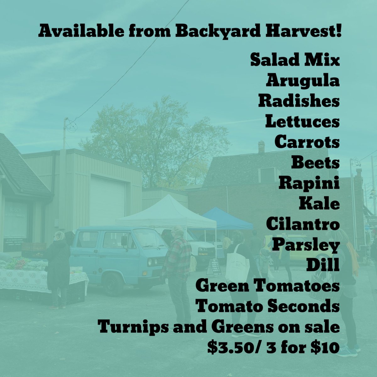 Visit Farmer Russ tomorrow for fresh, local and organic produce at market from 9AM to 12PM!