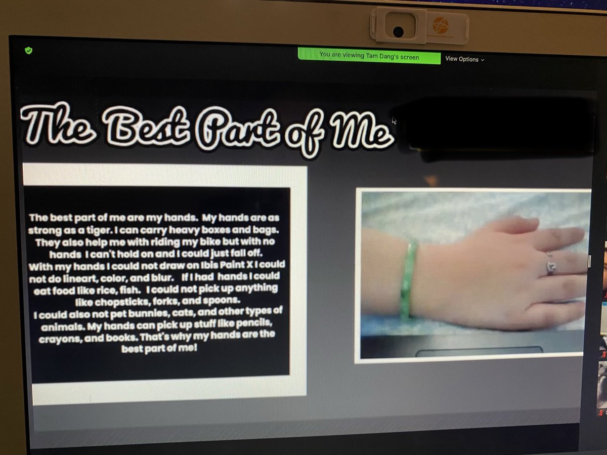 bowteesta's tweet photo. Amazing to see @KSmithSchool 3rd graders do a project exhibition online! “Starring Me!” - showcases each student - to build positive culture and a caring classroom community while in distance learning ❤️. @EvergreenESD  #PBL https://t.co/ycTjnVX0OM