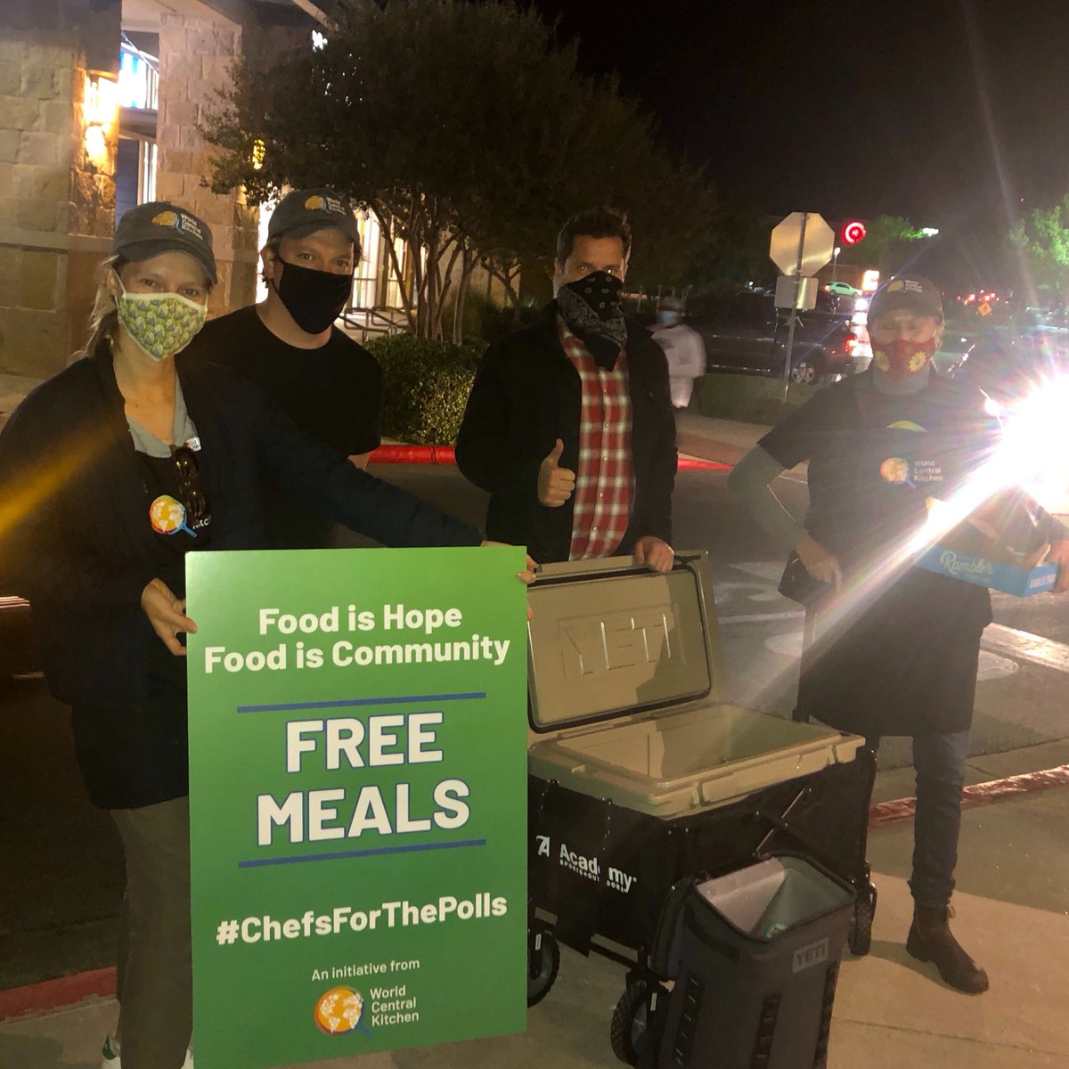 David Chincanchan (@dchincanchan) on Twitter photo We've entered the LAST HOUR to early vote in Travis County! If you’re missing dinner, <a href="/WCKitchen/">World Central Kitchen</a> has got you covered with free tacos here at South Park Meadows. Don’t miss your chance to skip the lines on Election Day! 🌮🗳️🌮🗳️🌮🗳️🌮🌮🌮 We've entered the LAST HOUR to early vote in Travis County! If you’re missing dinner, <a href="/WCKitchen/">World Central Kitchen</a> has got you covered with free tacos here at South Park Meadows. Don’t miss your chance to skip the lines on Election Day! 🌮🗳️🌮🗳️🌮🗳️🌮🌮🌮