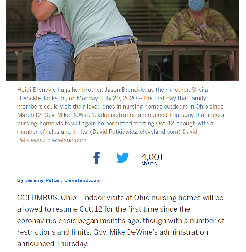 He’s also trampling human rights.Midnight order for COVID FEMA camps.COVID positivity added to driver license records.Elderly isolated in long-term care facilities.Families barred from entering hospitals.Churches, businesses bullied to close. https://coronavirus.ohio.gov/static/publicorders/DO-Non-Congregate-Shelter-Second-Amended-08.31.20-Reader.pdf