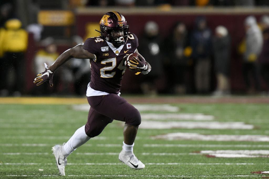 Minnesota Gophers running back Mohamed Ibrahim has run for 130 yards and 4 touchdowns in the FIRST HALF against the Maryland Terrapins.

He attended Good Counsel in Olney.