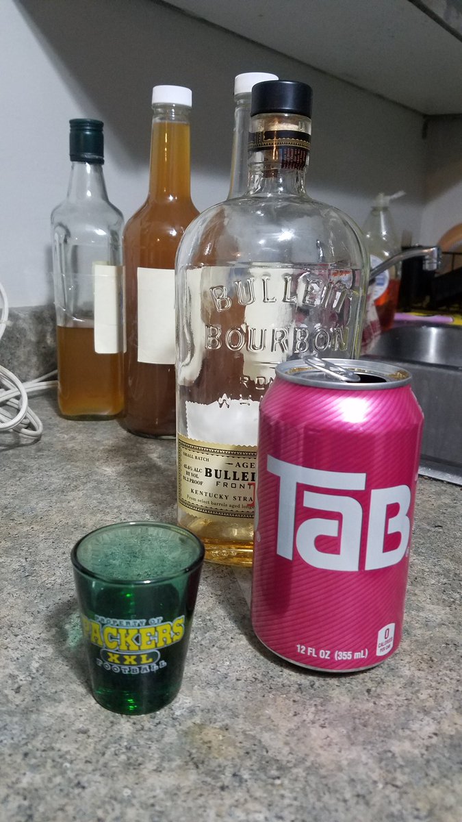RealTabMan's tweet image. Friday night.  144 cans of Tab left and still no word from @CocaCola.  Having a little @Bulleit that @stephbadguy bought me for my birthday as well.  BULLEIT, DID YOU KNOW THAT TAB IS BEING DISCONTINUED?? ITS A DAMN SHAME, RIGHT?  #SaveTaB
