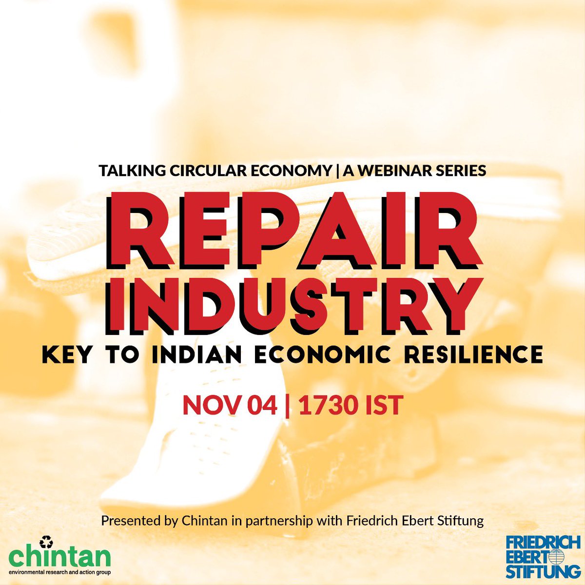 Bharati09's tweet photo. Repair isn’t something your grandma did because she had no choice. Repair is intelligent. Repair is Circular Economy. To push for it, learn about it. Attend the 3rd in a series of @ChintanIndia Circular Economy webinars. Not to be missed. https://t.co/TCdQGN38sH