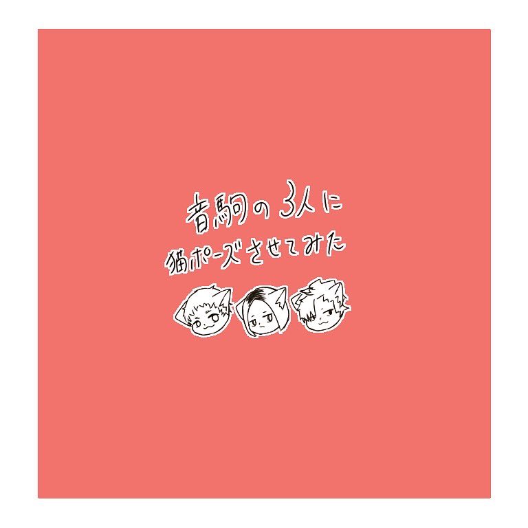 音駒のみなさんに猫ぽーずしてもらった #ハイキュー #音駒 #音駒高校