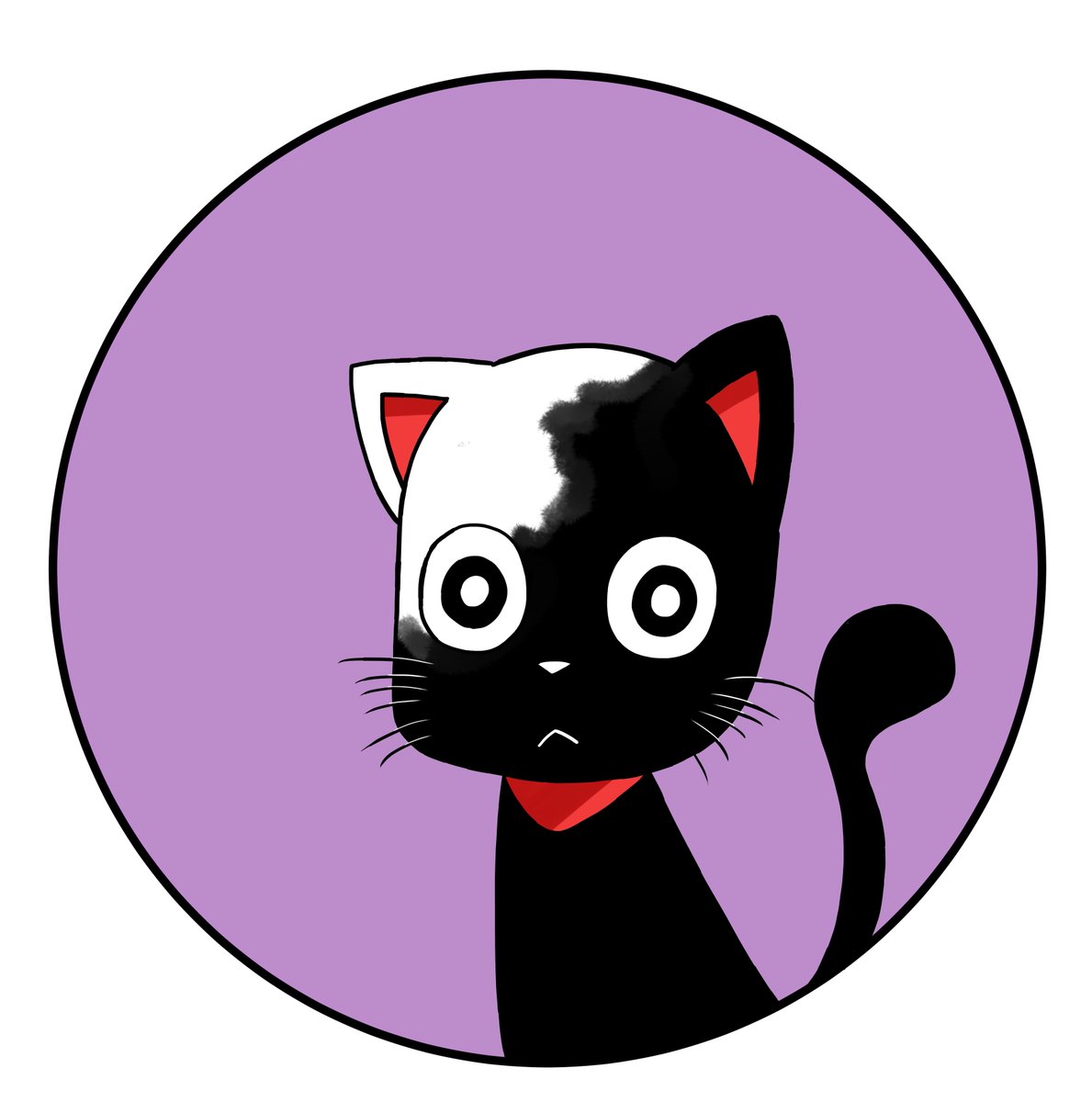 cat no humans black cat animal focus looking at viewer :< simple background  illustration images