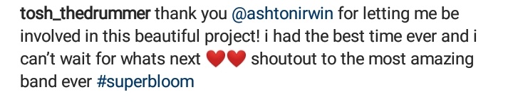 5SOSUpdatingTR's tweet photo. @/tosh_thedrummer, instagram hesabında paylaştı!! https://t.co/ClSuNw7jYV