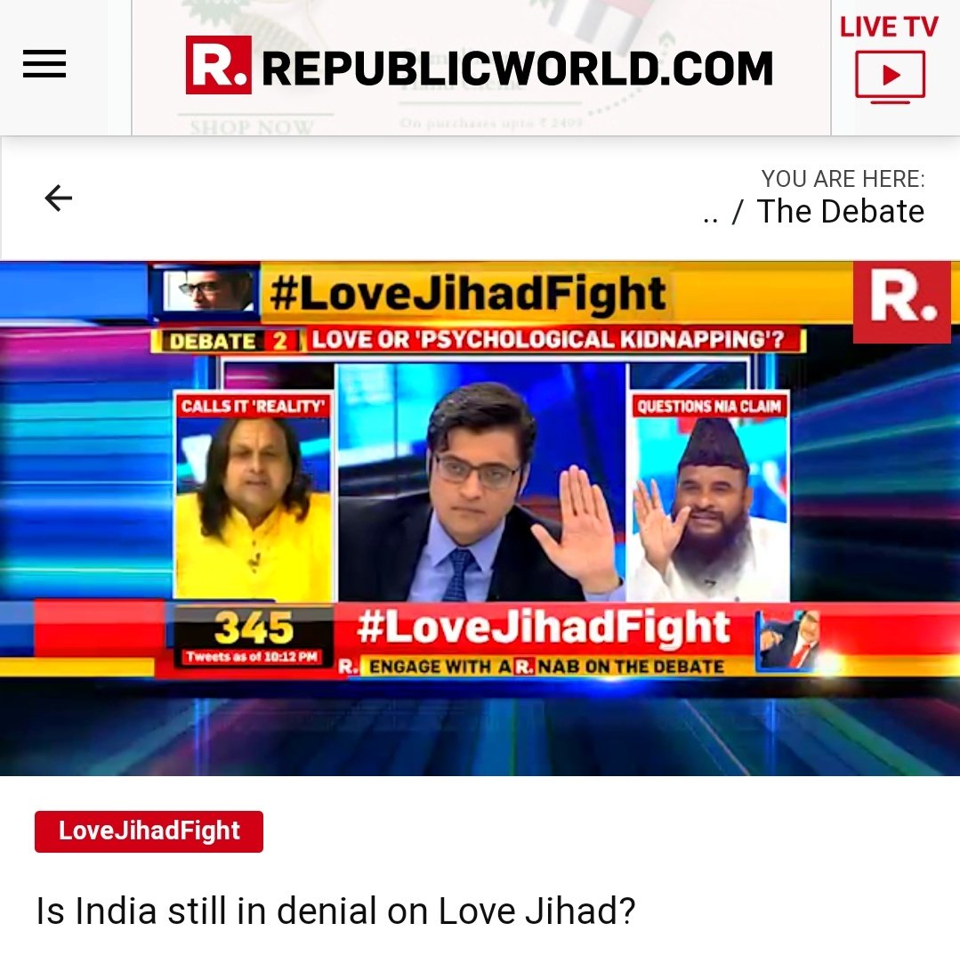 DefundTheHate's tweet photo. Come on @Amazon @AmazonIN, you are a trillion-dollar company. You'll do just fine even without PR pieces on hate-mongering toxic channels like @Republic. Please rethink your strategy and stop funding such toxic channels with ads. #DefundTheHateAmazon https://t.co/NAHZVu1Lj2