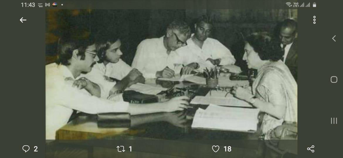 ShashiTharoor's tweet photo. I had the honour, at age 19, of interviewing the Prime Minister of India in her Parliament House office. I have written about the experience in my book “India From Midnight to the Millennium “. I met her four more times in 1975 &amp; 1977  Indelible memories. #RememberingIndiraGandhi https://t.co/vyUk58YQN5