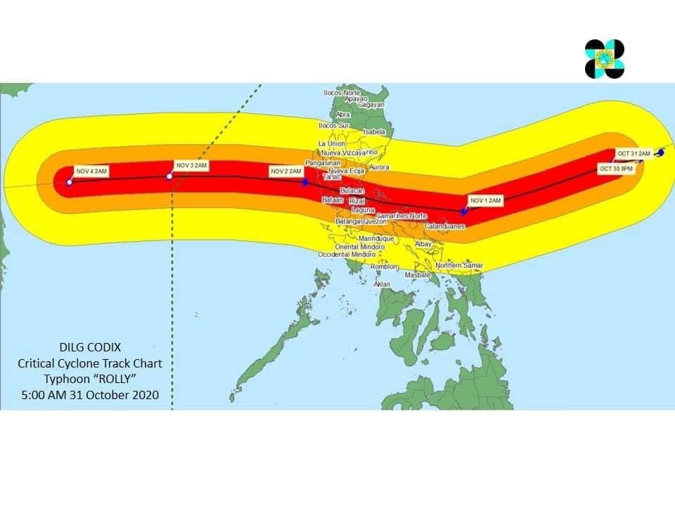 Are you in the RED zone? The calm before the storm is the best time to prepare.1)Relocate vulnerable assets. (i.e cars, trucks, machinery etc positioned under trees, weak structures or open space)2) Top up gensets, emergency lights, battery banks. Check inverters. #RollyPH