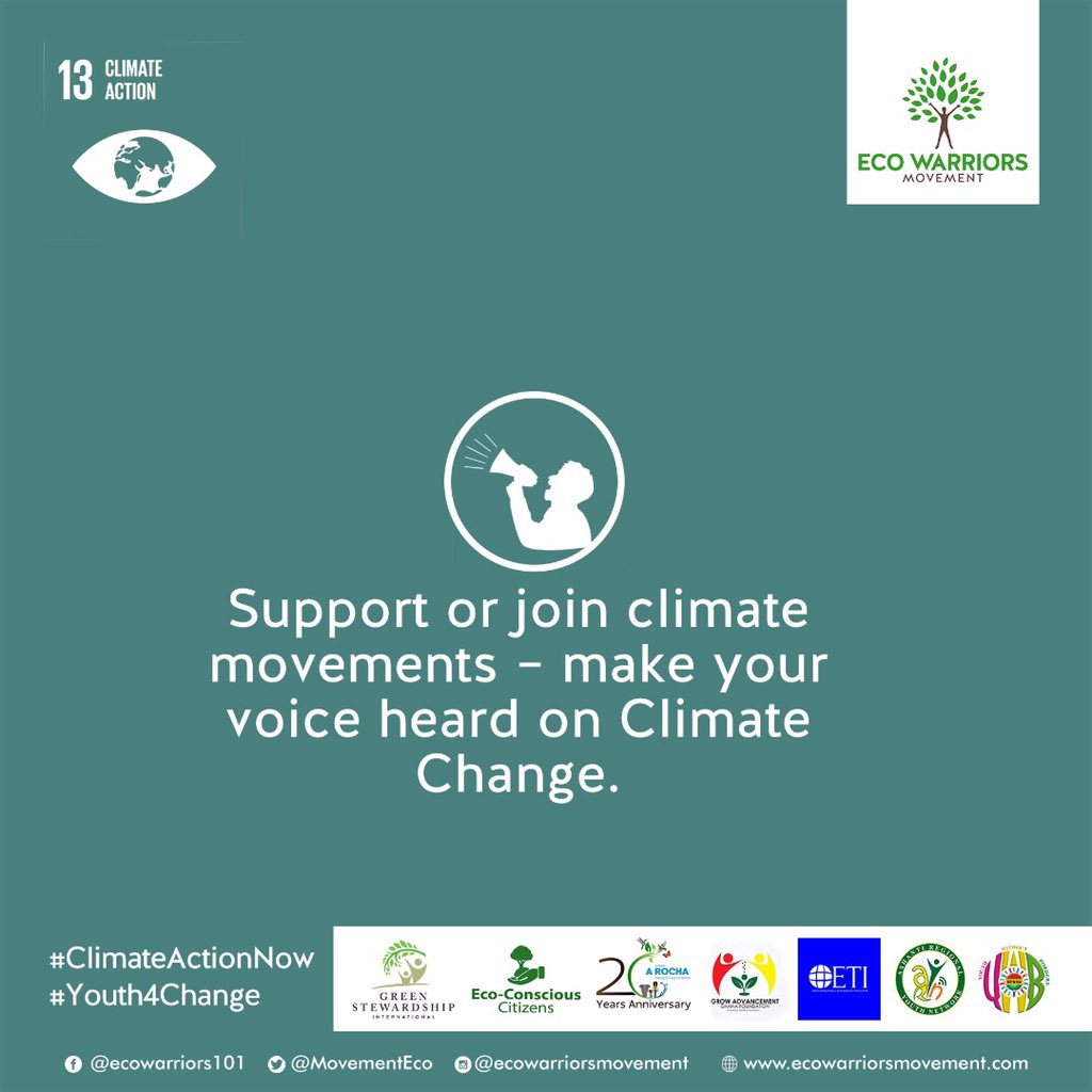 CLIMATE ACTION CAMPAIGN DAY 6
We need to have a united voice to fight climate change. We need a united voice to put to leaders that climate action is needed now. 
That is why you have to join a climate movement and make your voice heard. 
Join a climate movement today.