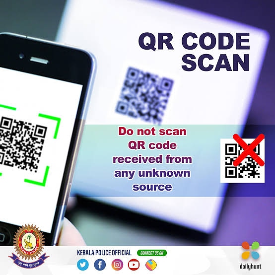 paritosh2608's tweet photo. #CyberSafeIndia #ShareAlert #3
Do not scan any QR code received from any unidentified source. It can lead to unauthorized debit of money from account
કોઈપણ અજાણ્યા સ્ત્રોતમાંથી પ્રાપ્ત કરેલ ક્યૂઆર કોડને સ્કેન કરશો નહીં. તેનાથી એકાઉન્ટમાંથી પૈસાની અનધિકૃત રીતે ડેબિટ થઈ શકે છે https://t.co/vKzKxnuxOv