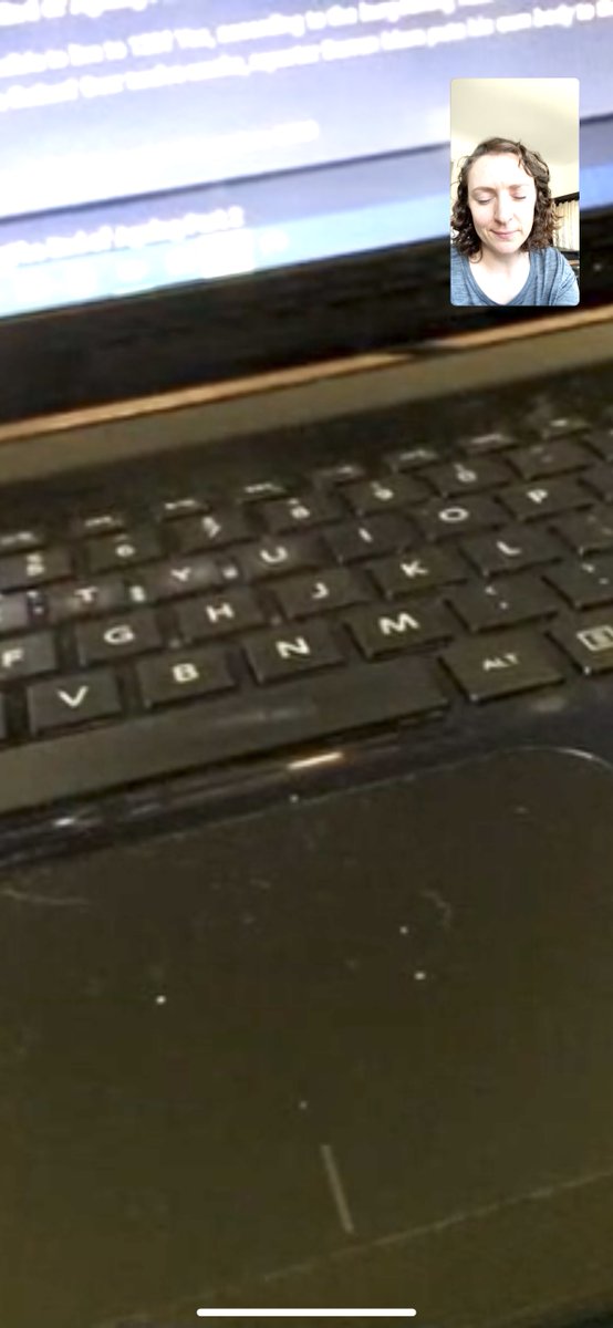 Me, FaceTiming my mum so I can help with IT. 
Her, preferring to read out what’s on the screen rather than holding the phone so I can see it because “it’s faster”.