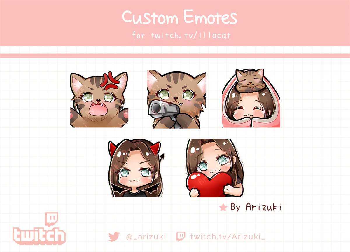 My first cat emotes! I LOVE THEEEEM
Thank you @_marketflowers ~

#twitchemotes #TwitchEmoteArtist #comissionsopen  #TwitchTv #cuteart #emotes #emotescommission