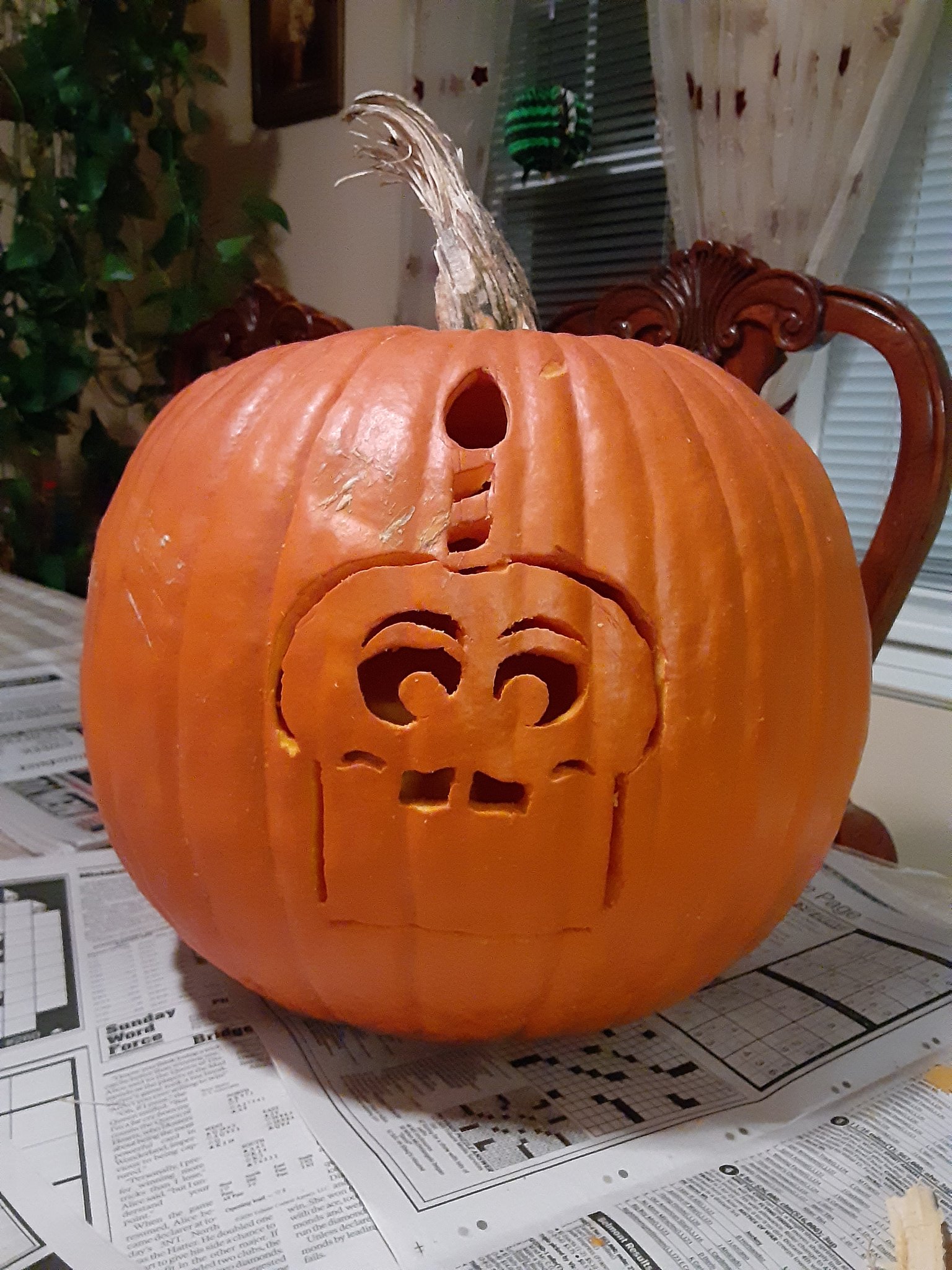 crazycreeper529 on X: crazycreeper529-on-x-so-i-finally-made-a-jack-o-lantern-for-the-first-time-in-like-10-years-i-made-the-cupcake-from-fnaf-i-did-it-all-free-hand-no