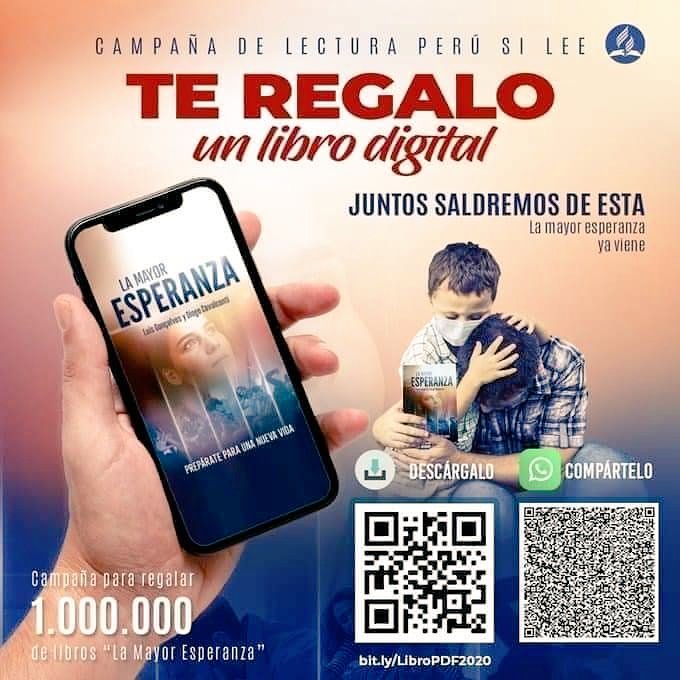 LisbethPosso's tweet photo. 🎁 Regalo Especial 🎁
⚠️ No hay forma de evitar las dificultades de la vida ☹️, pero sí hay forma de enfrentarlas y vencerlas 💪🏼🙂, ¿Quieres saber cómo? Lee el libro “La Mayor Esperanza” 📖, descárgalo gratis aquí 👉🏼 https://t.co/6WNgvfkCQF 👨🏻‍💻
#PerúSíLee #LaMayorEsperanza https://t.co/erGyoLCeuZ