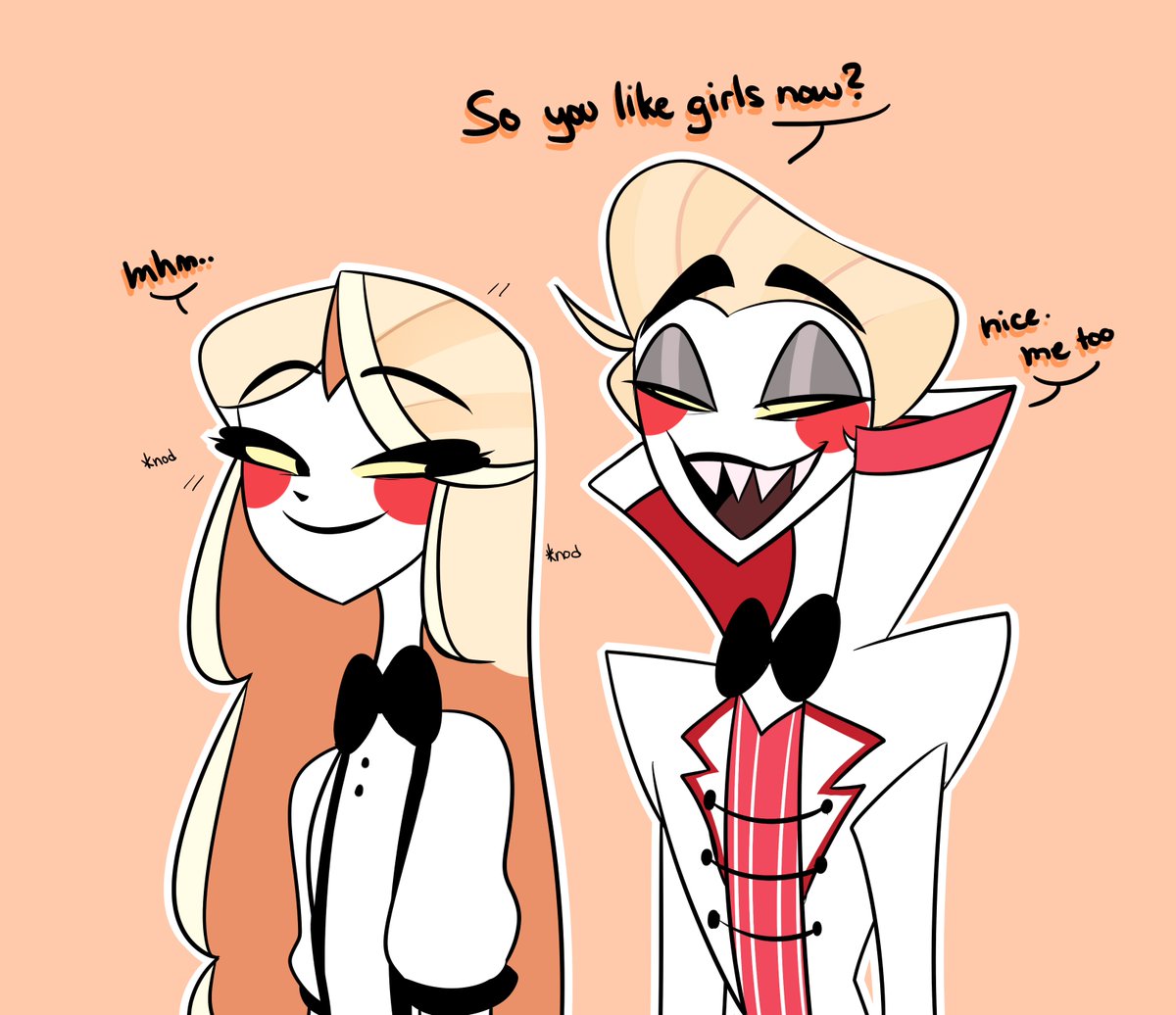 charlie introduces vaggie to her parents 👀💞 #Chaggie #RainbowMoth 🌈🦋

i just wanted to draw vaggie smiling i memed it too hard and now this exists. oops 👁 #HazbinHotel #Lucifer #Lilith #Vaggie #CharlieMagne