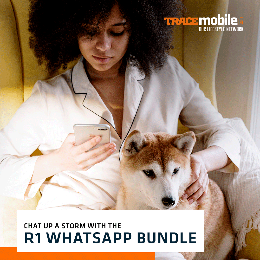 TRACEmobileSA's tweet photo. A R1 WhatsApp Bundle gives you a chance to stay connected with your faves and it doesn’t expire! Some say it’s too good to be true but that’s just part of being a TRACE Mobile subscriber (https://t.co/qgdNqIMhyt) https://t.co/2uQEHWgRVh