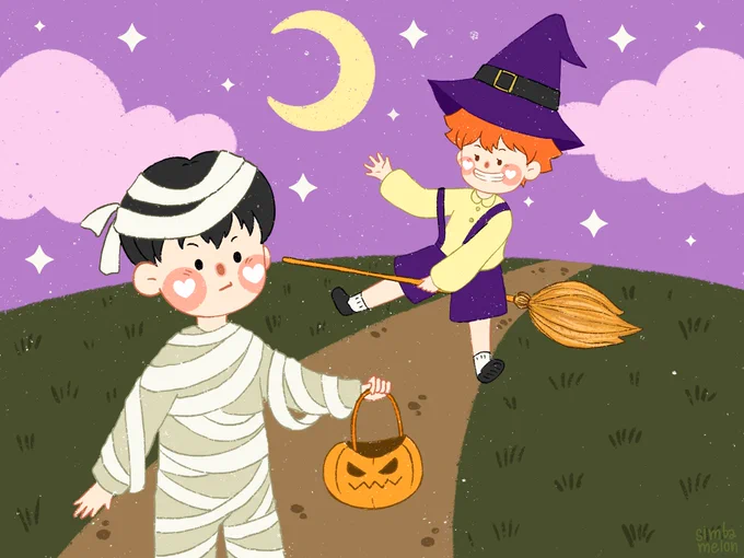 ฮาโลวีนกุ๊กกุ๊กกู๋~~

????????

#Halloween #Haikyuu #kagehina 