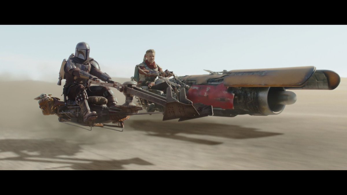 Cobb Vanth's speeder is made out of an old podracer engine. 😆 #TheMandalorian chapter 9 #StarWars https://t.co/dSZiJIrbKZ
