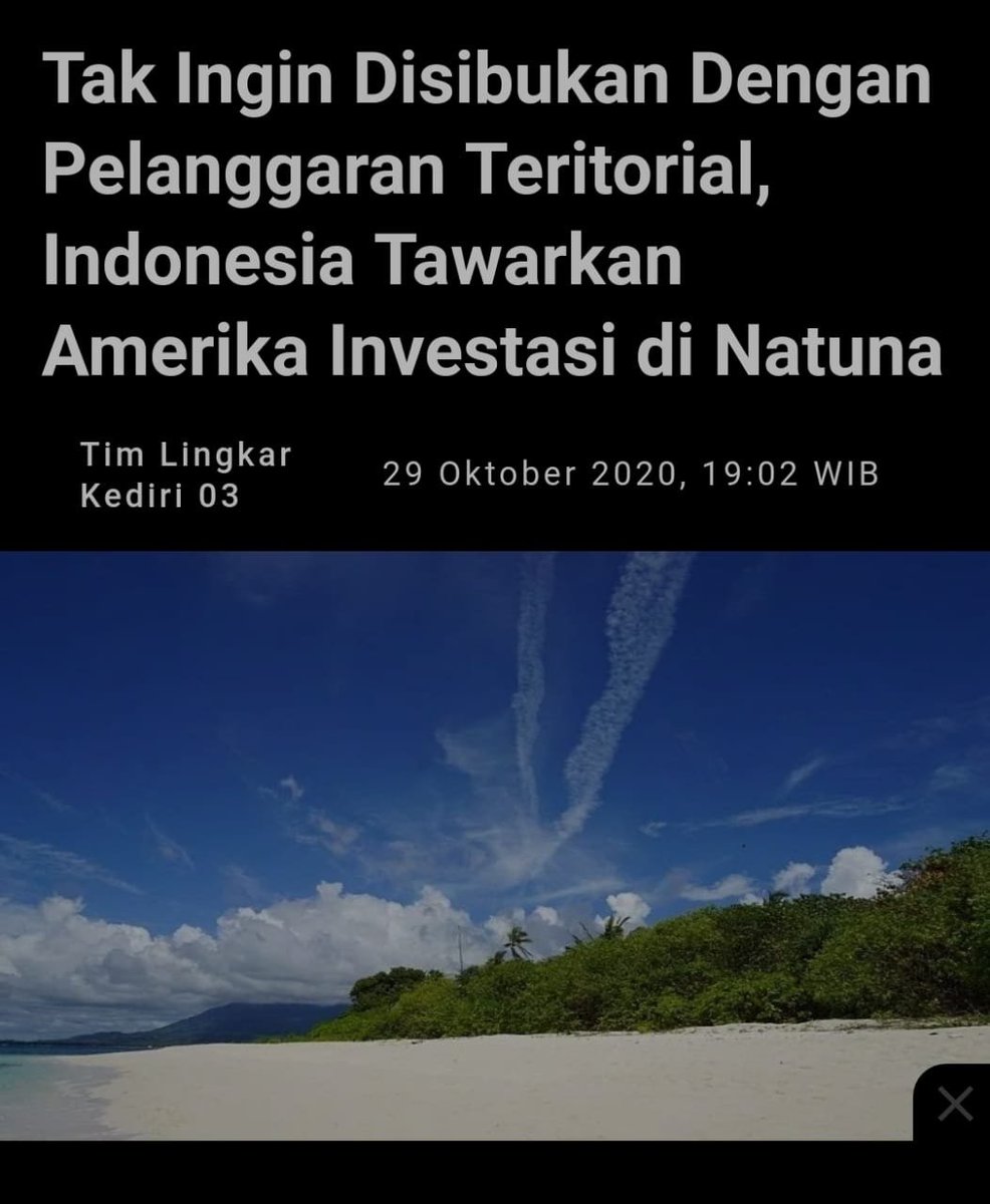 Itulah yang kini sedang ditawarkan oleh Retno Marsudi kepada Pompeo Menlu AS yang sedang berkunjung ke Indonesia. ...Retno menawarkan kemudahan investasi bagi pengusaha AS untuk berbisnis di pulau Natuna. Selain ikan dalam jumlah mencengangkan,