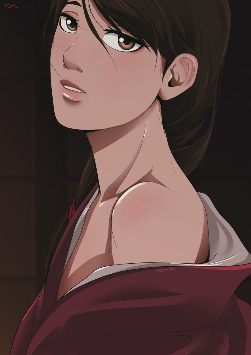 9neinOK's tweet photo. 31.10.2020
She wore her scars like her best outfit. A stunning kimono made from the fire of hell.
#志村妙 #お妙 #銀魂 #gintama #shimura_tae #Otae #fanart #art https://t.co/e26MdMvDV6