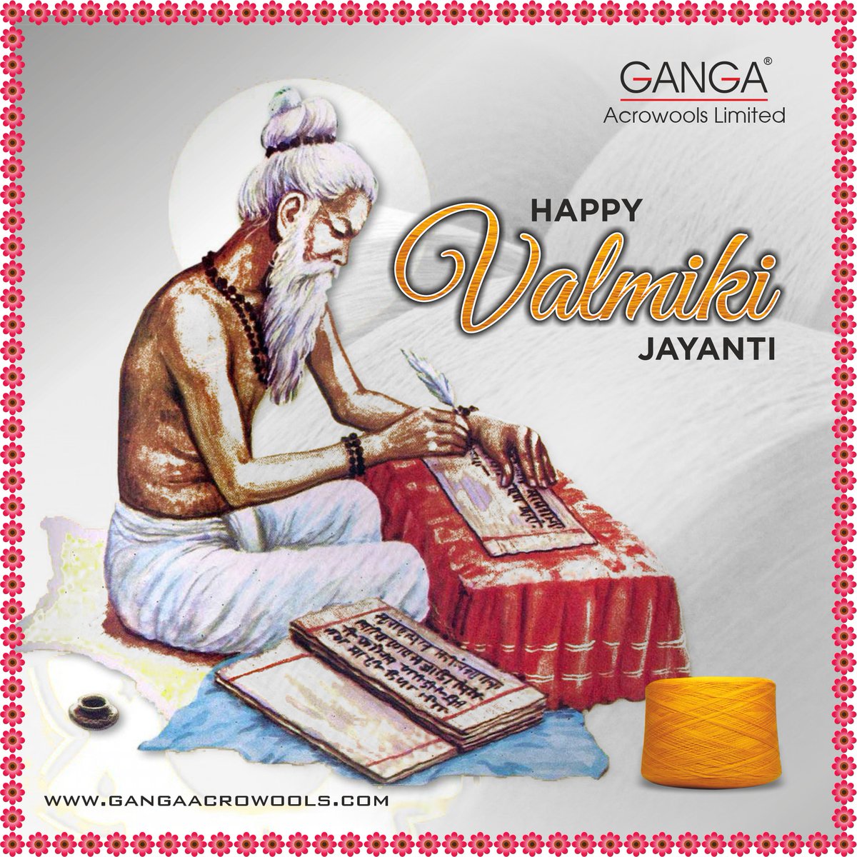 GangaAcrowools's tweet photo. May this auspicious day mark the beginning of a beautiful chapter in your life, Wishing you all a very Happy #ValmikiJayanti @GangaAcrowools #knitlover #HandKnittingYarn #crochetyarn #carpetyarn https://t.co/Dp0bvvKHdD