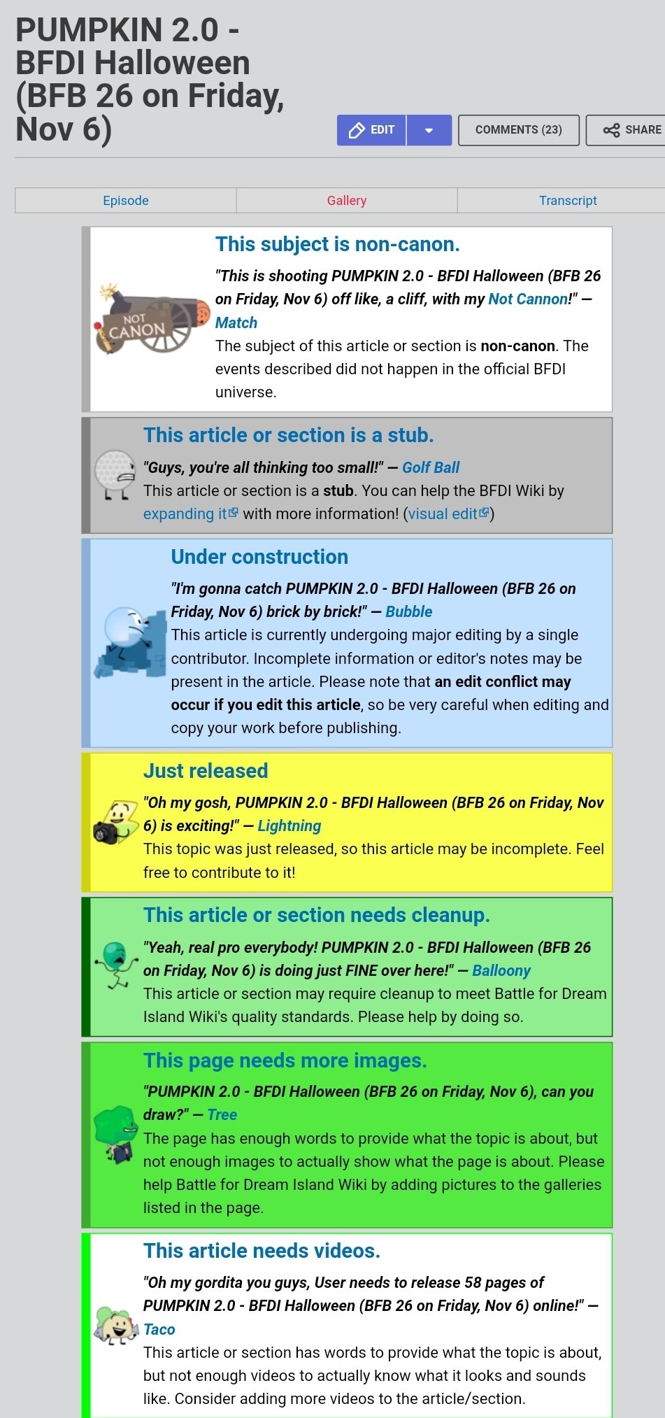 Wikipedia:Why is BFDI not allowed on Wikipedia? - Wikipedia