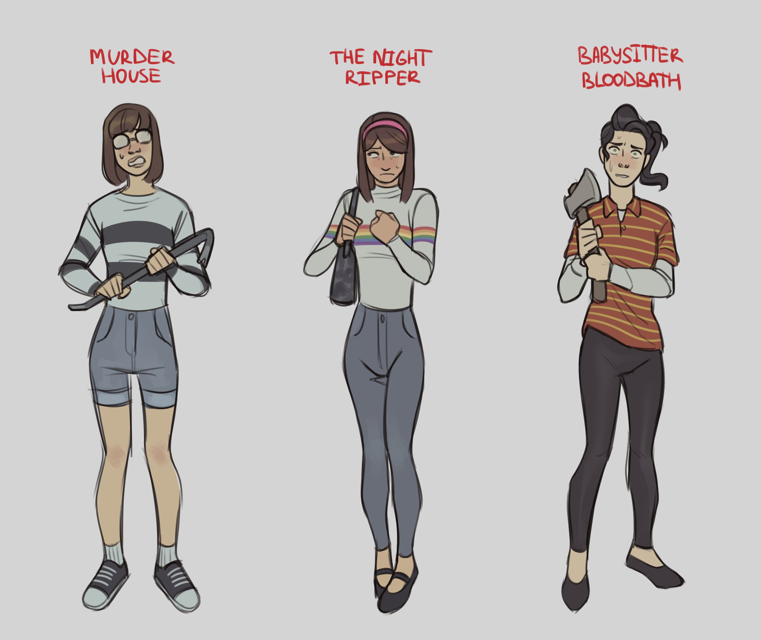 🍃 open) on Twitter "I wanted to draw puppet combo’s protags MurderHouse 