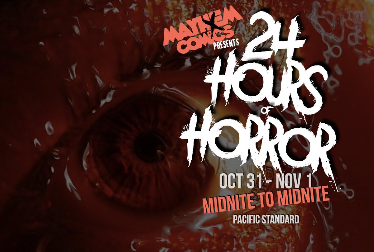 mayhemxcomics's tweet photo. READY TO BINGE WATCH 24 HOURS OF CLASSIC HORROR FLICKS WITH US?! https://t.co/NM8J7BJjrD