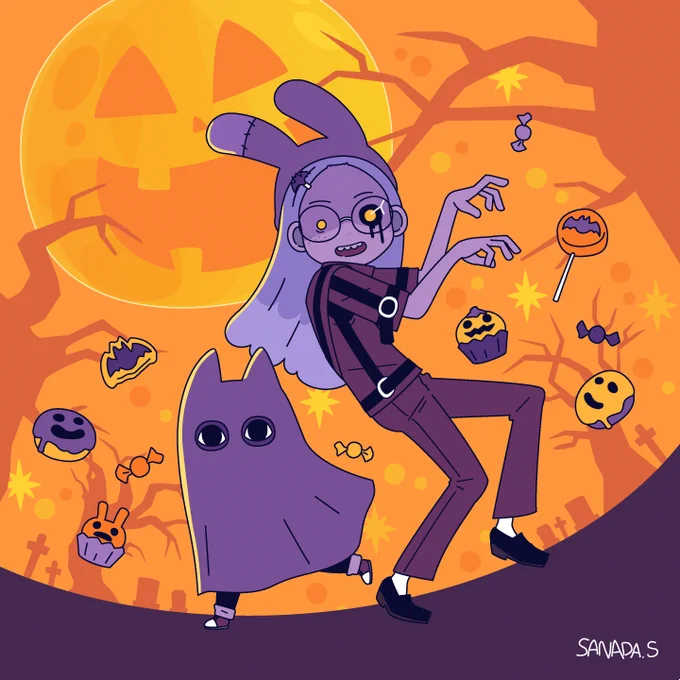 #ハロウィンイラスト 過去絵からハロウィンっぽいのをチョイスしてみました 