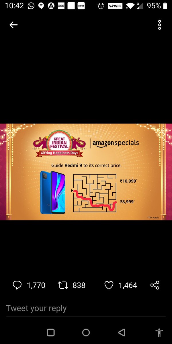 gpjain's tweet photo. @amazonIN Create price Rs 8999.00 https://t.co/Wc9A4mN1PI