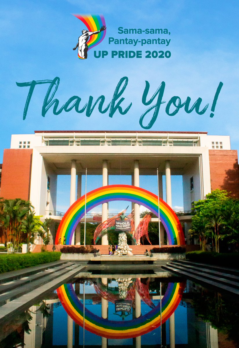 Thank you to everyone who stood Together for Equality this UP Pride 2020! See you all next year! 🏳️‍🌈❤️

#UPPride2020
#SamaSamaPantayPantay
#SOGIEEqualityNow