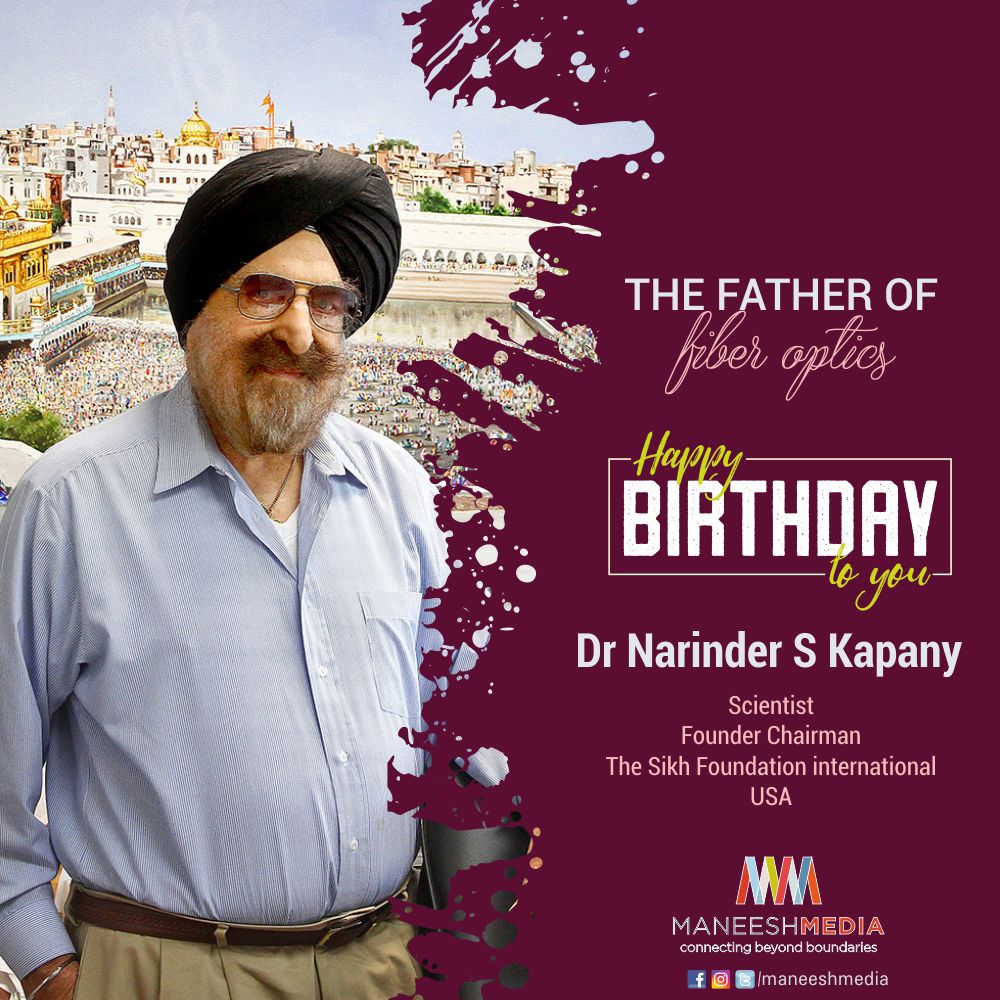 ManeeshMedia's tweet photo. Ignored for nobel prize, he is the one to Make Internet a thing of every home, every phone today! Happy birthday to the Father of Fiber Optics! #NarinderSinghKapany #HappyBirthday #Jewelsofpunjab #FatherofFiberOptics
#Biography 👉 https://t.co/8jcuWJFDTb https://t.co/ZlVfluuvgi
