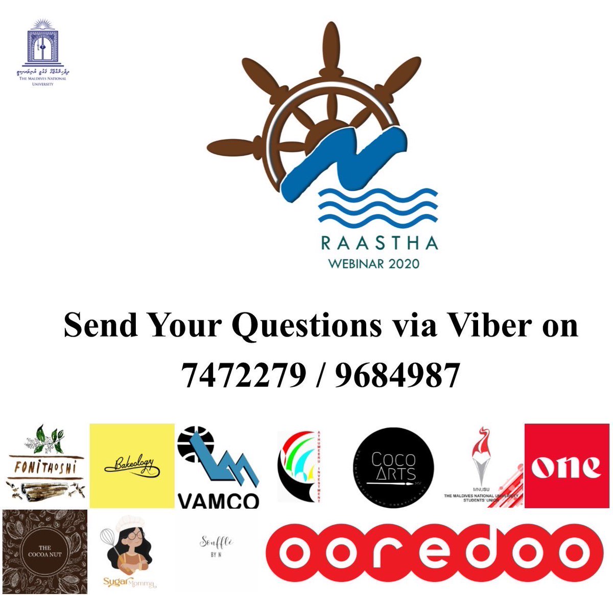 yomabrw's tweet photo. If you have any questions during the event please send your enquires to +960 7472279 / +960 9684987

#raastha2020 #aarasthukurama https://t.co/ZLjlRsw5ZG