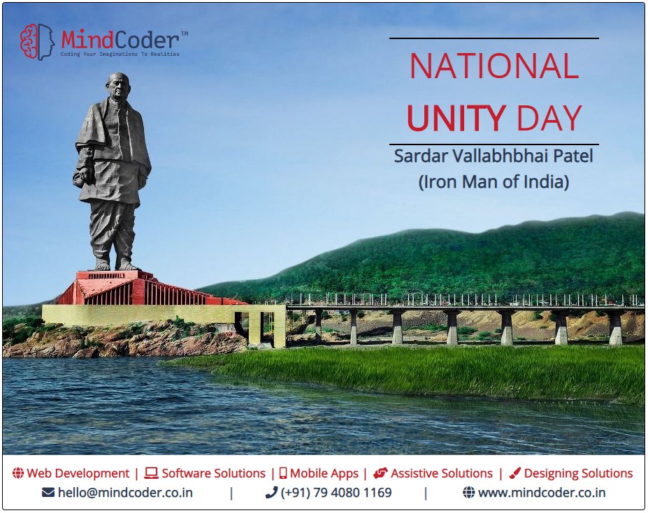 themindcoder's tweet image. Remembering #SardarVallabhbhaiPatel, the Iron Man of India on his Birth Anniversary!

#NationalUnityDay #MindCoder #OutsourcingITServices #OpenForBusiness #remoteworker #findapro #webdevelopmentservice #softwaresolutions #applicationdevelopment