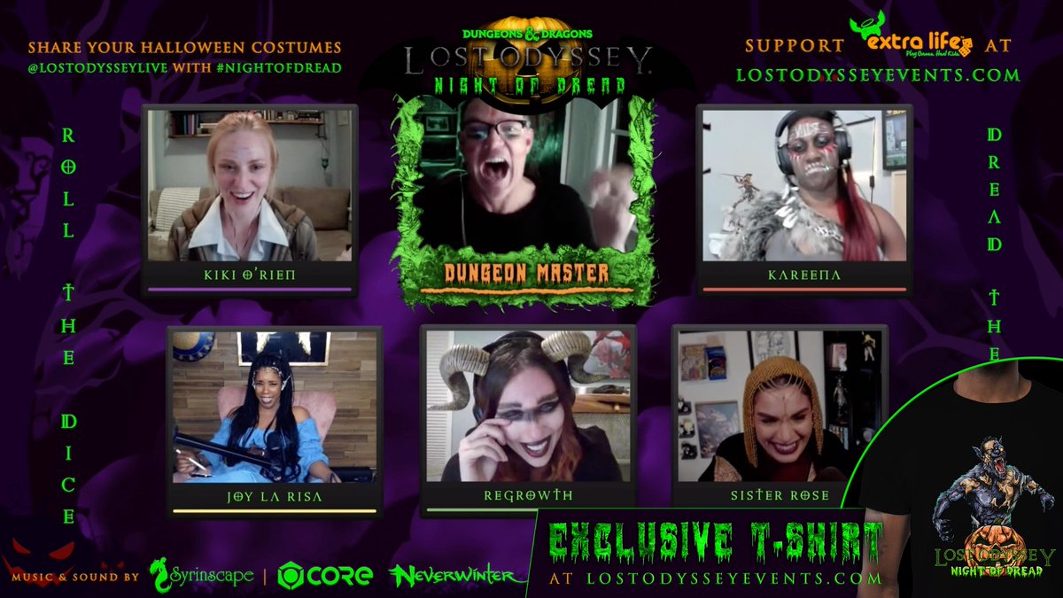lostodysseylive's tweet photo. A perfectly ghoulish, terrifyingly dreadful eve in @Wizards_DnD & @MatthewLillard's LOST ODYSSEY: #NIGHTOFDREAD - Thank you @DeborahAnnWoll @ThatBronzeGirl @KrystinaArielle @KateWelchhhh & @WWEEmberMoon for facing the night!
Donate & get show exclusives @ https://t.co/CmQyhcVuQ0 https://t.co/2ovt8cfC4a