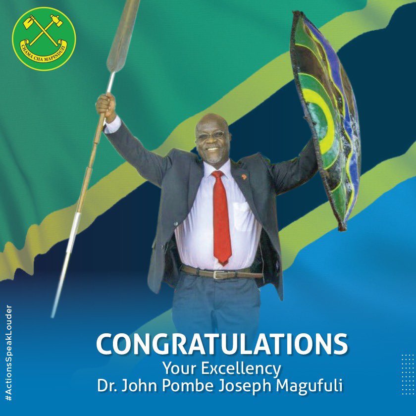 CnddFdd's tweet photo. #Burundi: Chama tawala cha @CnddFdd kinatoa pongezi kwa Rais Mteule wa Jamhuri ya Muungano wa #Tanzania Dkt John Pombe Magufuli na  @ccm_tanzania. We congratulate all Tanzanians for the successful and peaceful election proccess. #UchaguziMkuu2020
#TusongeMbelePamoja #KaziIendelee https://t.co/ukc9LVidzH