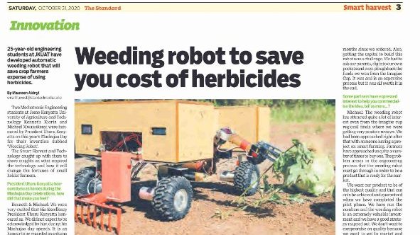 theknights254's tweet photo. Grab your copy of Smart Harvest in the Standard Newspaper and read all about our journey, challenges and what lies ahead for us #TheKnights https://t.co/EhKRycTdMV