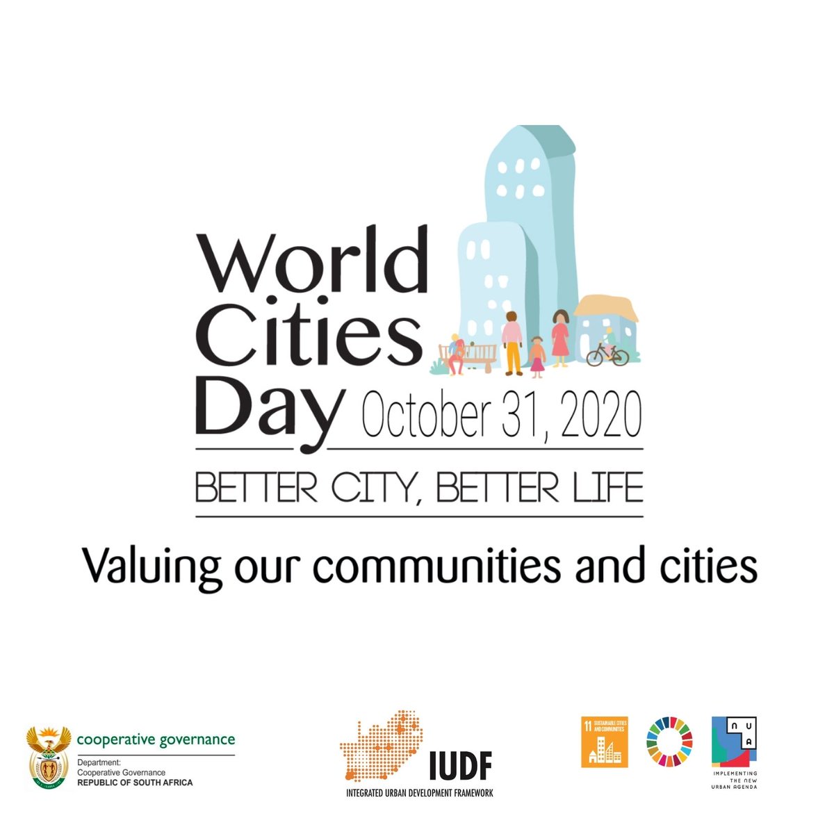 Happy #WorldCitiesDay !!
Collectively, we can truly foster sustainable cities for all. Working together to achieve our vision of liveable, safe and resilient cities and towns. 
#UrbanOctober #UrbanFest2020