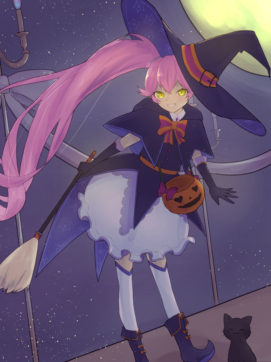 コンパスハロウィン コンパスお絵描き リリカちゃんにイタズラされた ラルンのイラスト