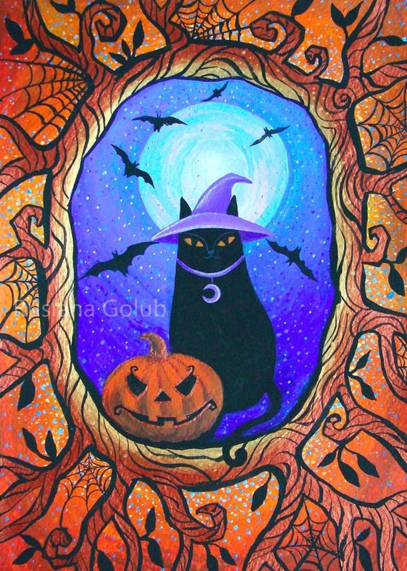 Have a Happy Meowloween 😽🧡🎃

This cutie on sale here etsy.com/shop/ArtRushka

#Halloween #Halloweencat #Halloween2020 #halloweenart #halloweencard #Halloweenwitch #halloweenaltar #halloweendecor #halloweenartwork #witchcat #mooncat #catwitch #witchdecor #samhain #samhaindecor