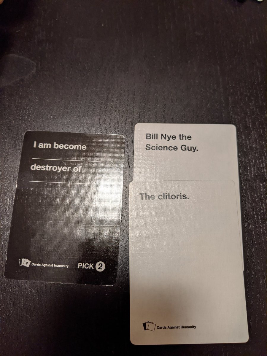 We played a game as a bonding exercise and this came up