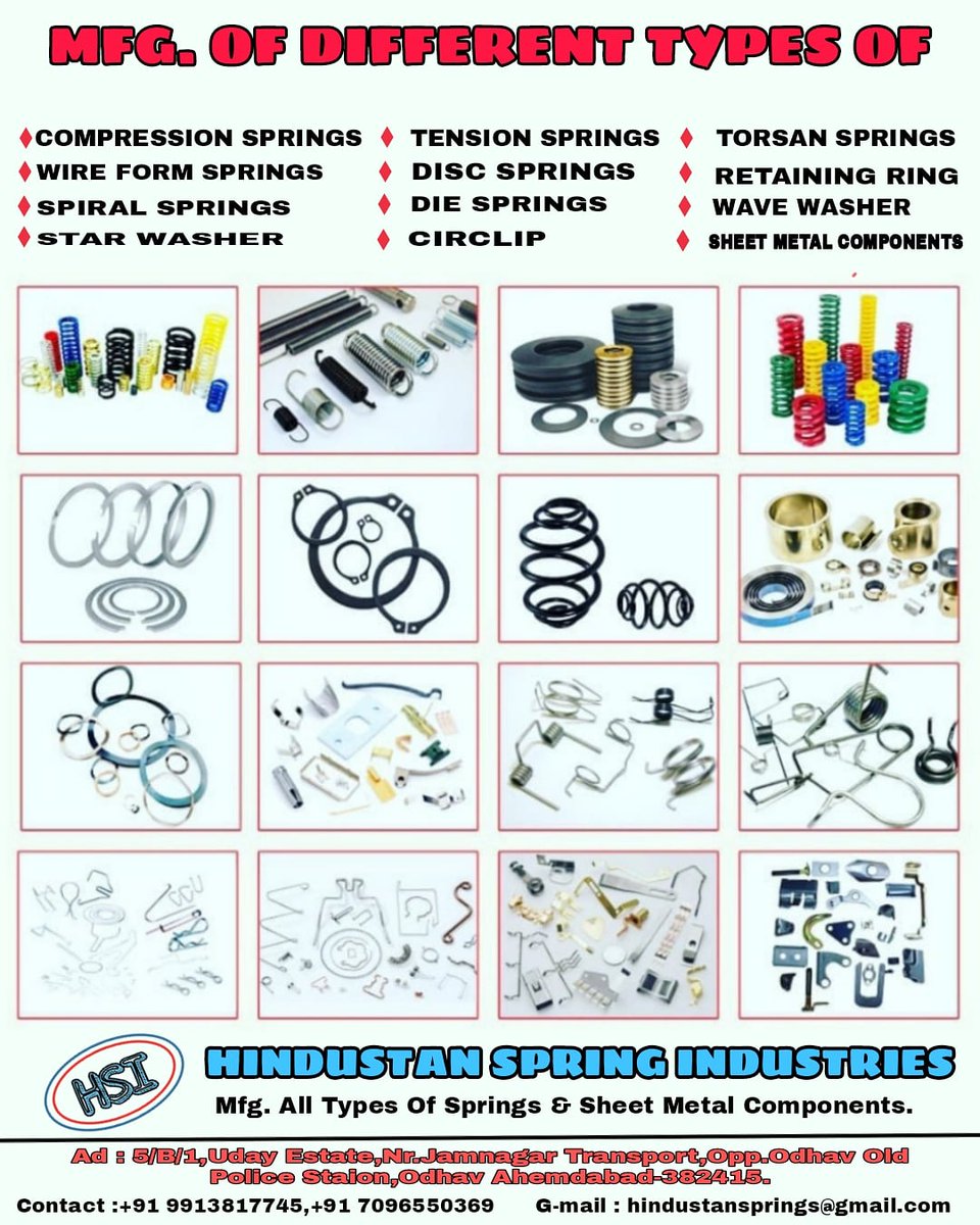 HINDUSTAN SPRING INDUSTRIES (@ambalalsolank15) on Twitter photo 