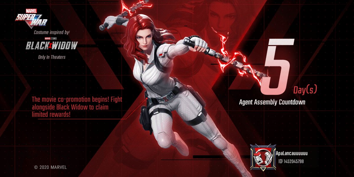 isaacdass's tweet photo. The movie co-promotion begins! Fight alongside Black Widow to claim limited rewards! https://t.co/YswZ3AyNhx