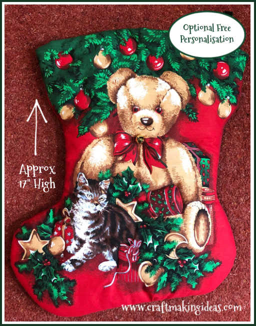 CraftMakingIdea's tweet image. 'Christmas Teddy &amp;amp; Cat' Quilted Christmas Stockings - Vintage Rose &amp;amp; Hubble Design.
Personalised with fabric paint, so all names available.
Lots of other designs too: craftmakingideas.com/product-catego…

#quiltedchristmasstockings #christmasstockings