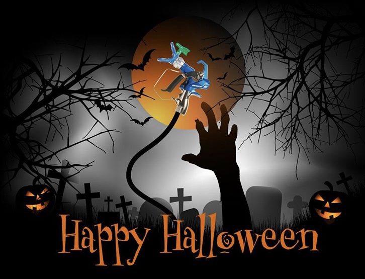 GracoContractor's tweet photo. Just spray away your fears while all things creepy rove at night! #HappyHalloween 👻🎃

#gracocontractorclub #gracosprayer #paintsprayer #airlessspraying #paintspraying #contractorpc https://t.co/po43ircYC5