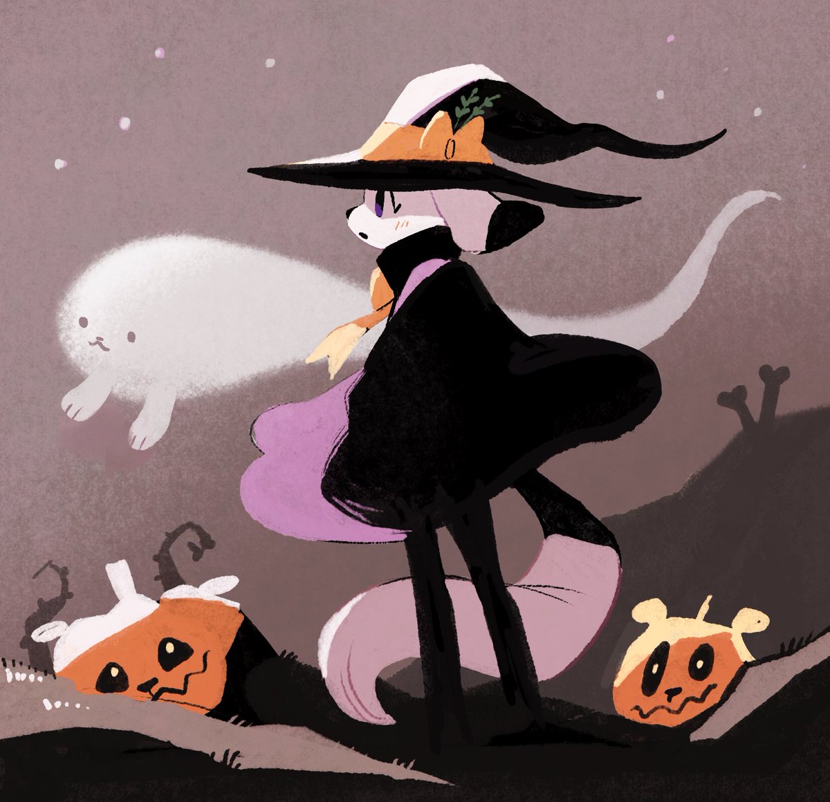 hat witch hat ghost halloween bow no humans orange bow  illustration images
