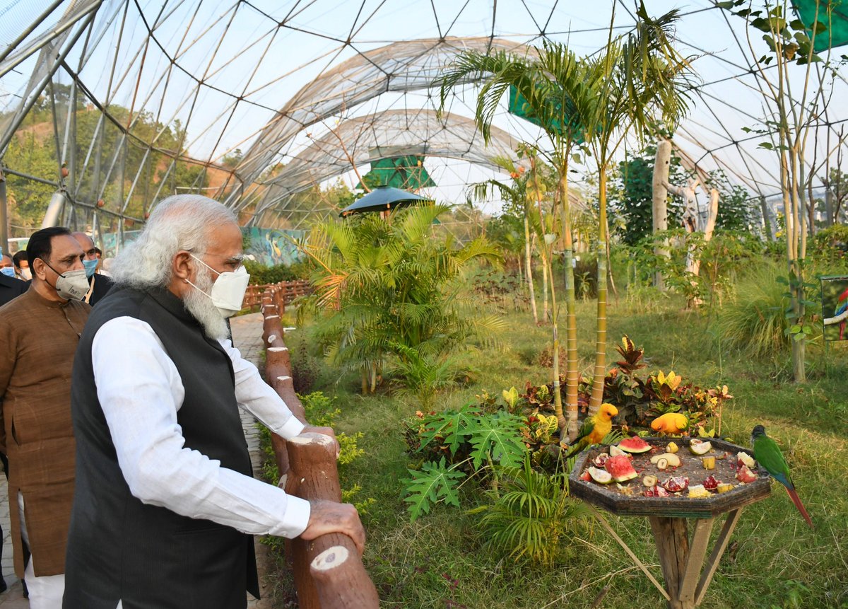 Kevadia is all set to turn into a birdwatcher’s delight. Inaugurated a state-of-the-art aviary, which is a must visit!16/n