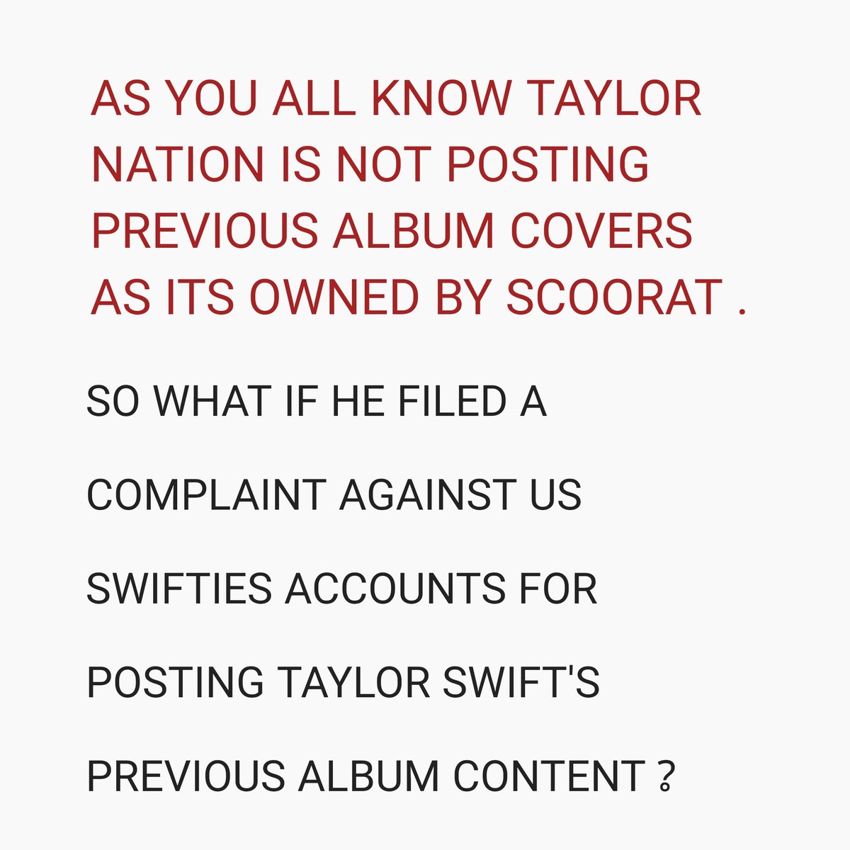 SWIFTIEs and SELENATORS go through this And share it much as possible Save your accounts people and most importantly keep voting and promoting Taylor's coming albums