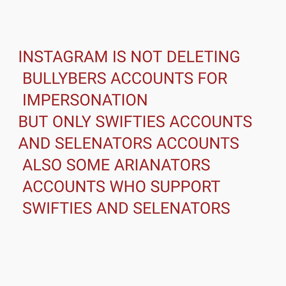 How insta is so partial against SWIFTIEs accounts I might sound crazy but it's true